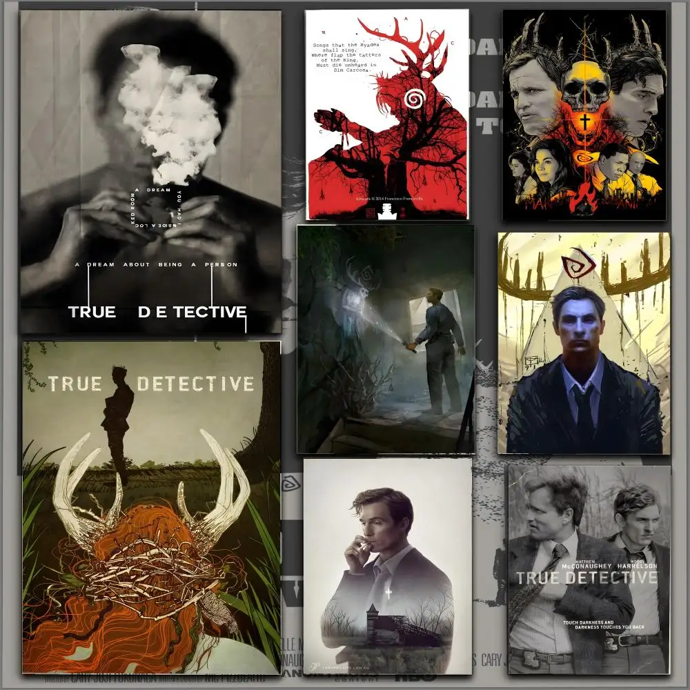 True Detective Tv Poster HD Anime Hot Theme Singer/OST/Movie-Waterproof Self-Stick Home Decor