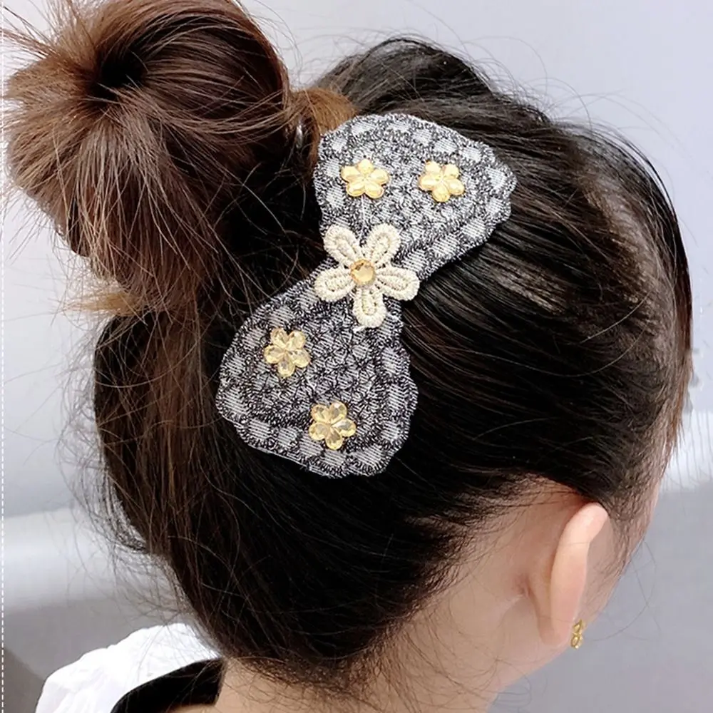 Sweet Flower Seamless Magic Paste Bow Butterfly Bangs Paste Headwear Hair Holder Styling Tool Ladies