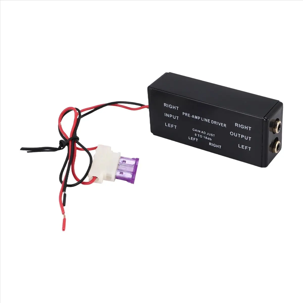 #80I Marine o  Driver,Black Rca Input/Output Signal Amplifier Booster Adapter (Black)