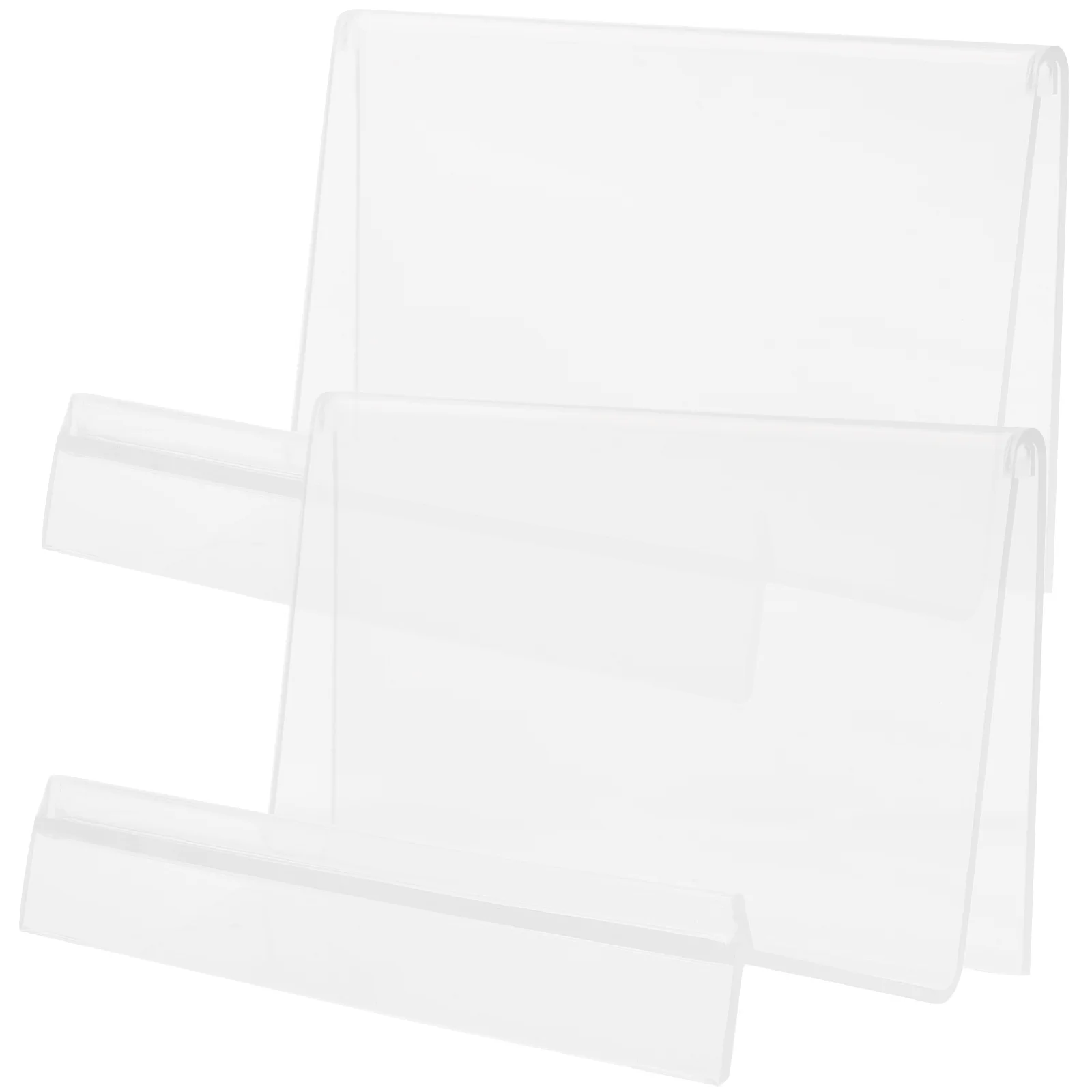 

2Pcs Acrylic Purse Display Rack Wallet Organizer Stand for Jewelry Cosmetics Handbag Holder Transparent Display Shelf Countertop
