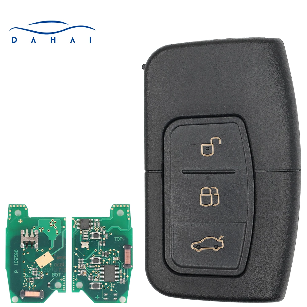 dahai Smart Car Remote Key for Ford C-Max Focus MK2 Kuga Mondeo Galaxy HU101 Blade Fob Keyless Go 3M5T15K601-DC/DB