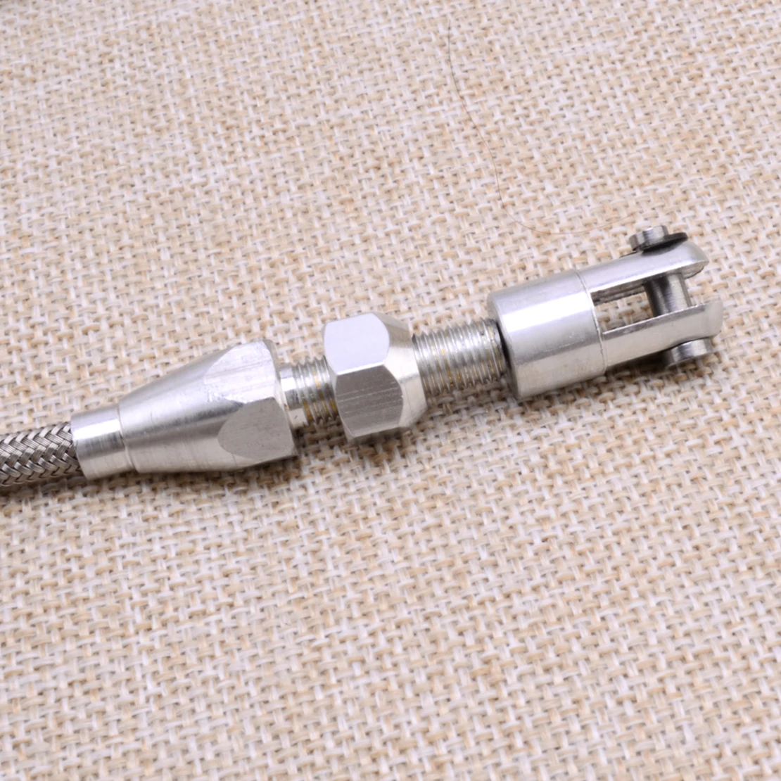 

36" Adjustable Car Throttle Accelerator Cable Stainless Steel Braided Style Universal