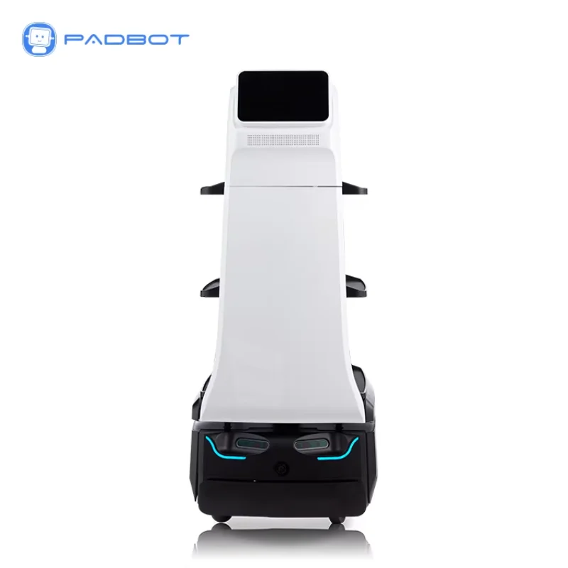 Padbot Commercial Roboter Autonomous Obstacle Avoidance Service Waiter Food Delivery Robot