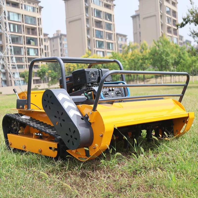 Customized Wireless Remote Control Robot flail mowers riding Cordless Small Backyard Mower for household lawn trimming