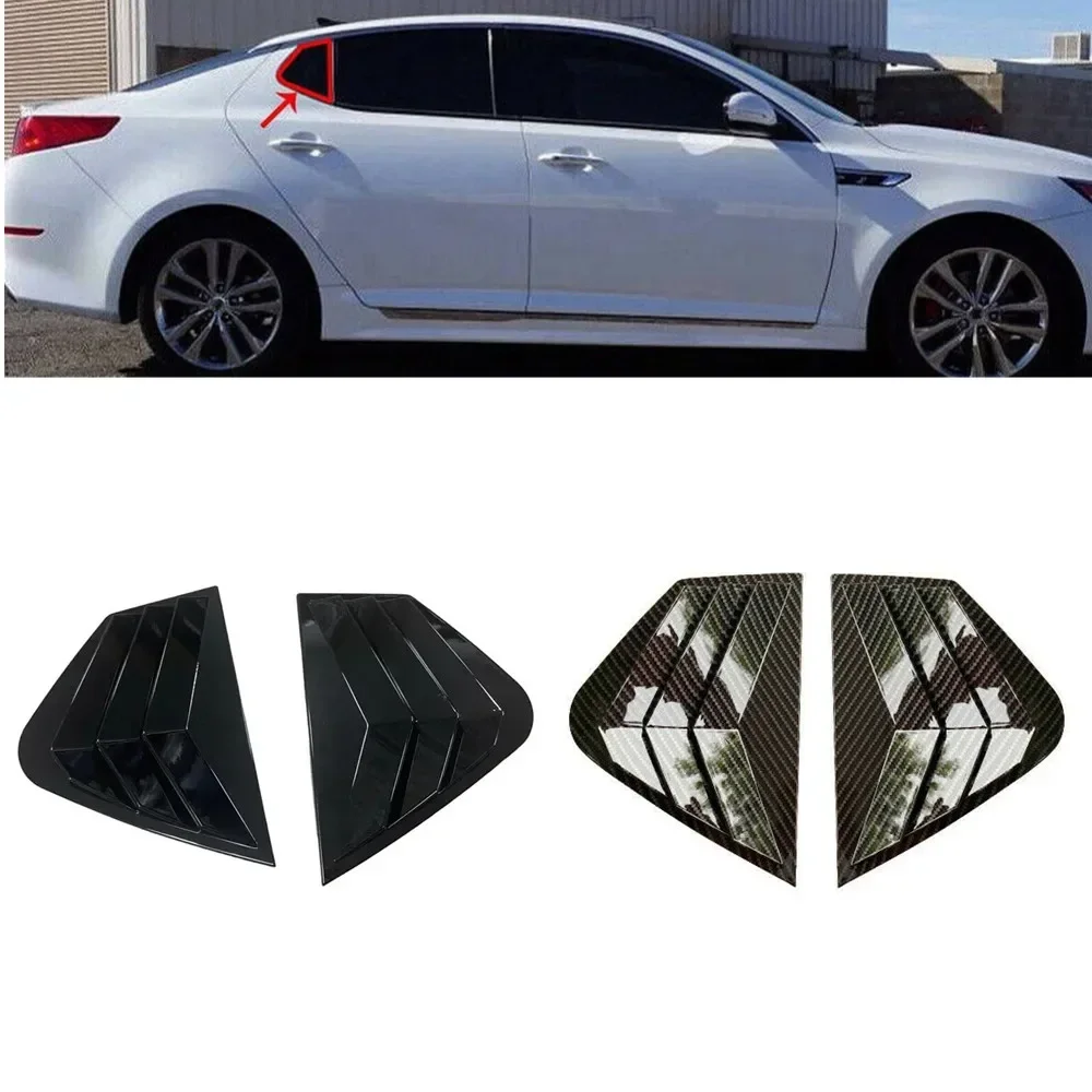 Para KIA Optima K5 2011 2012 2013 2014 2015 cubierta de rejilla de cuarto de ventana trasera de plástico ABS embellecedor de ventilación lateral accesorios adhesivos para coche