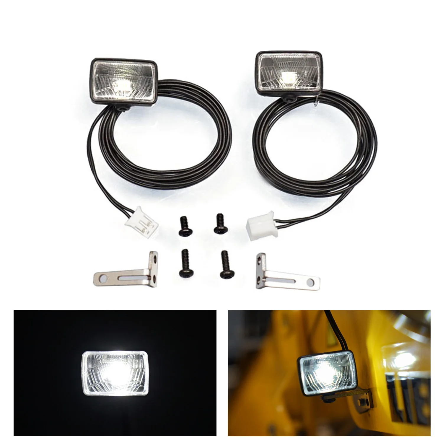 

2,2 В-3 В пластиковый светодиодный прожектор для DIY 1/14 RC Трактор Грузовик Гусеничный внедорожный автомобиль Экскаватор-погрузчик Модель грузовика
