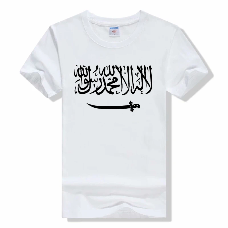 Summer Fit Slim Men T-Shirts SAUDI ARABIA number nation flag sa arabic arab Printed T-shirt Short Sleeves cotton tees