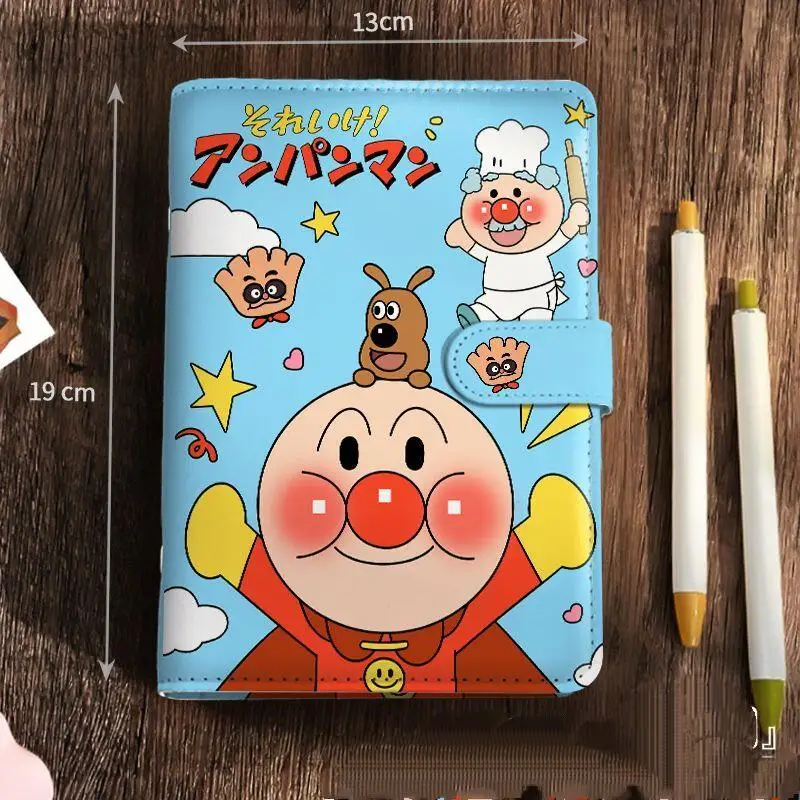 A6 Anpanman Pu Soft Surface 45 Inner Page Detachable Loose Leaf Notebook Student Diary Book Excerpt Book Friend's Birthday Gift