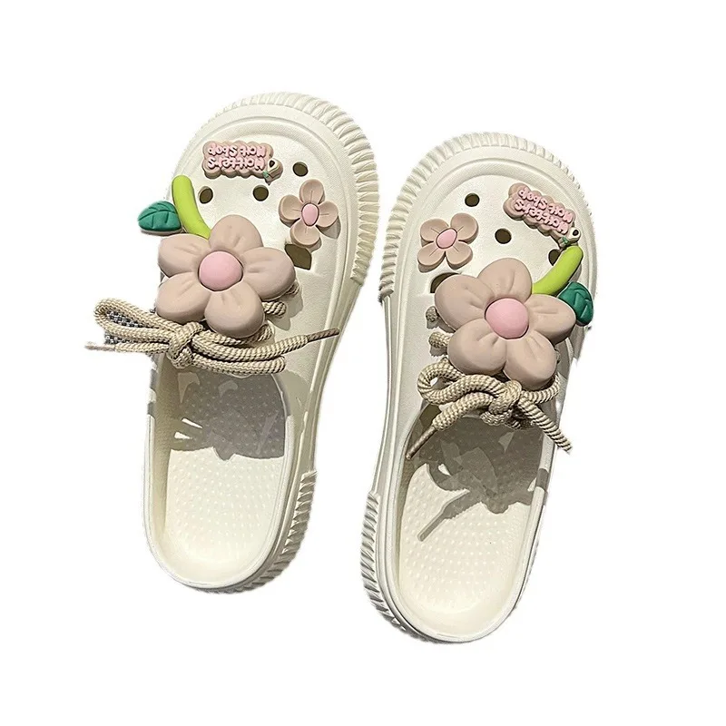 Summer Women Slippers Cute Decoration Platform Sandals Casual Outdoor Clogs Beach Sandal Non-slip Slides Indoor Home Shoes