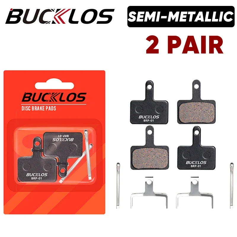 BUCKLOS Semi-Metal Brake Pads Mountain Bike Hydraulic Disc Brake Pads for SHIMANO B01S B05S MTB Road Bicycle Cycling Brake Part