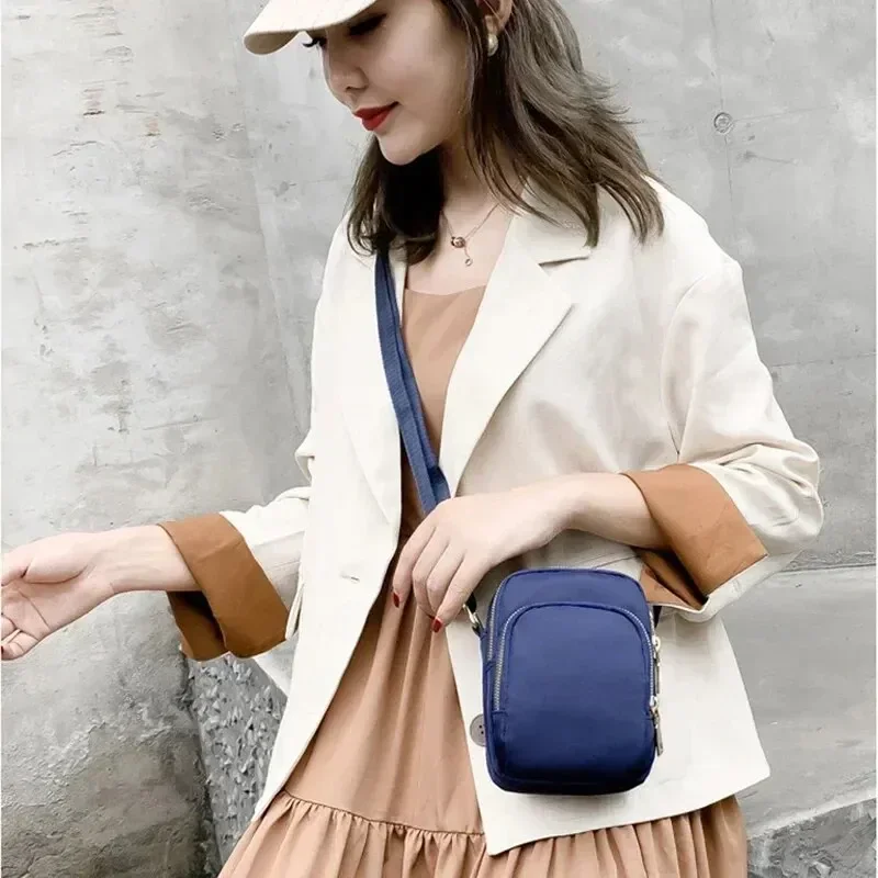 Sac à bandoulière étanche pour femme, sac à main à fermeture éclair pour téléphone portable, sac à main multifonction pour femme, sac à main pour femme, poudres