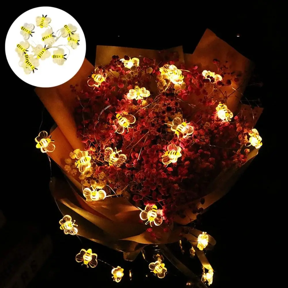 

Plant Decor Cute Bee Lights LED Durable Bee String Lights Multifunctional Special Decorative String Lights Garden