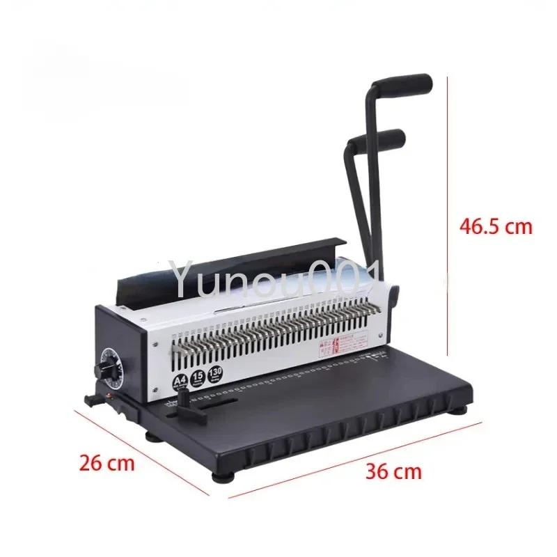 

TD-1500B34 Manual Spiral Wire Binding Machine Metal 34 Punching Hole Square 4*4mm Photo Album A4 Paper Binder Puncher Machine