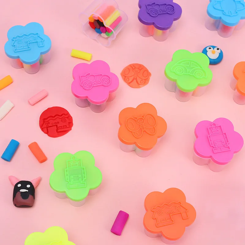 1 Satz farbenfroher Ton-Kunsthandwerk, geeignet zum Modellieren von Spielzeugen zur praktischen Fähigkeiten von Kindern, Überraschungsspielzeuggeschenke für Kinder