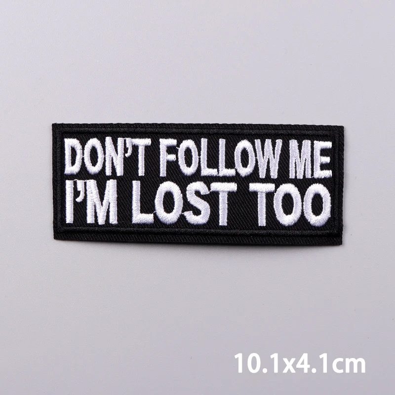 Slogan Letter Patch Embroidery Patches Applique Ironing Sewing Supplies Decor Badges Fusible Patches For Jacket Accessories DIY