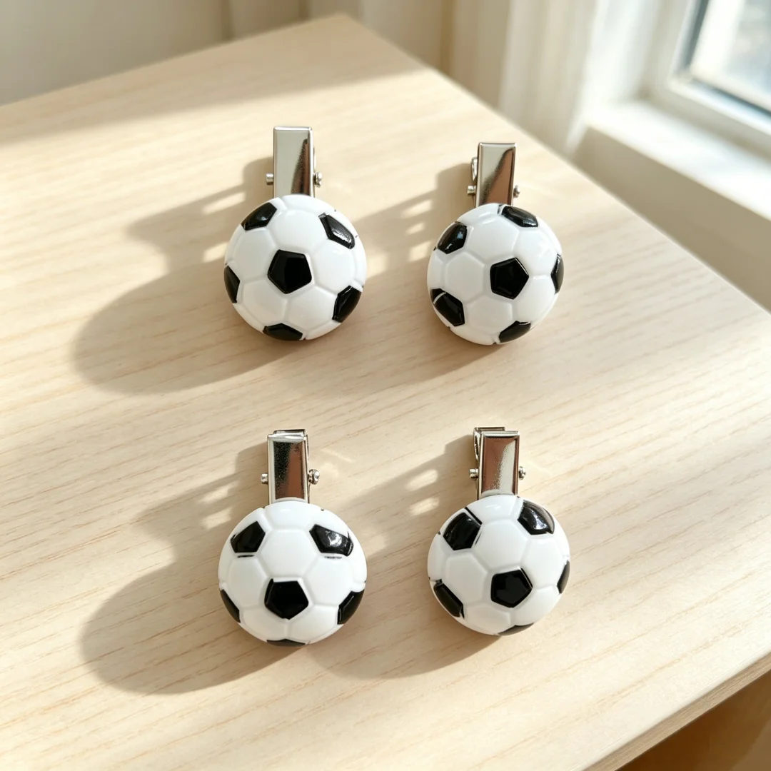 Jewelry Stores Watches - 2/4/6Pcs Cute Cartoon Football-Shaped Hair Clips,