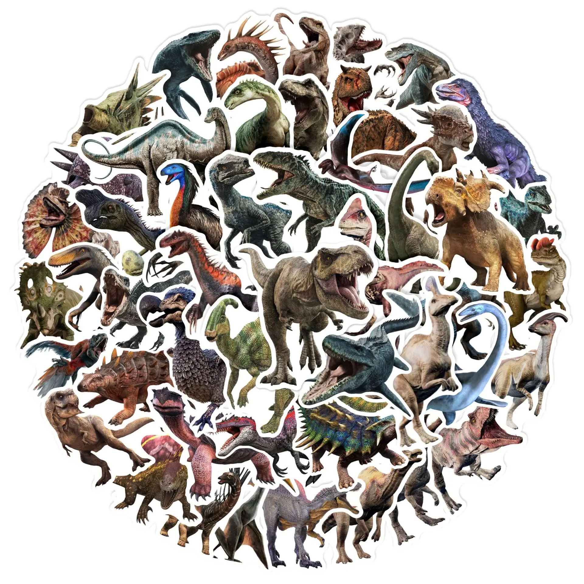 Be Cool with 50pcs Waterproof Dinosaur Graffiti Stickers for Personalized Decoration on Laptop, Water Bottle, Skateboard