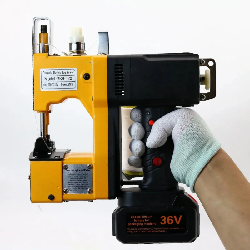 

GK9-520 Textiles Closer Sealing With Battery Portable Package Electric Bag Closing Sewing Machine