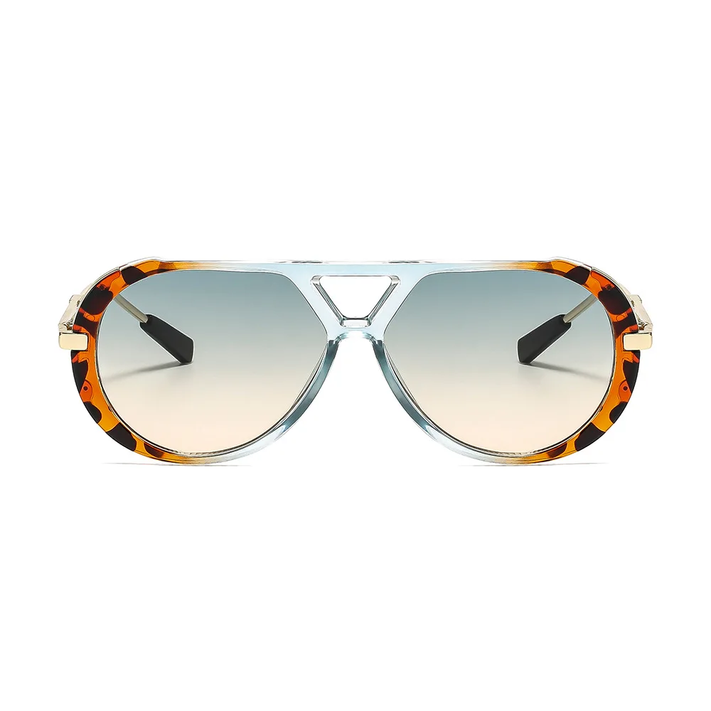 2026 New Vintage Y2K Pilot Sunglasses Metal Double Bridge Punk Shades Unisex Outdoor Driving UV400