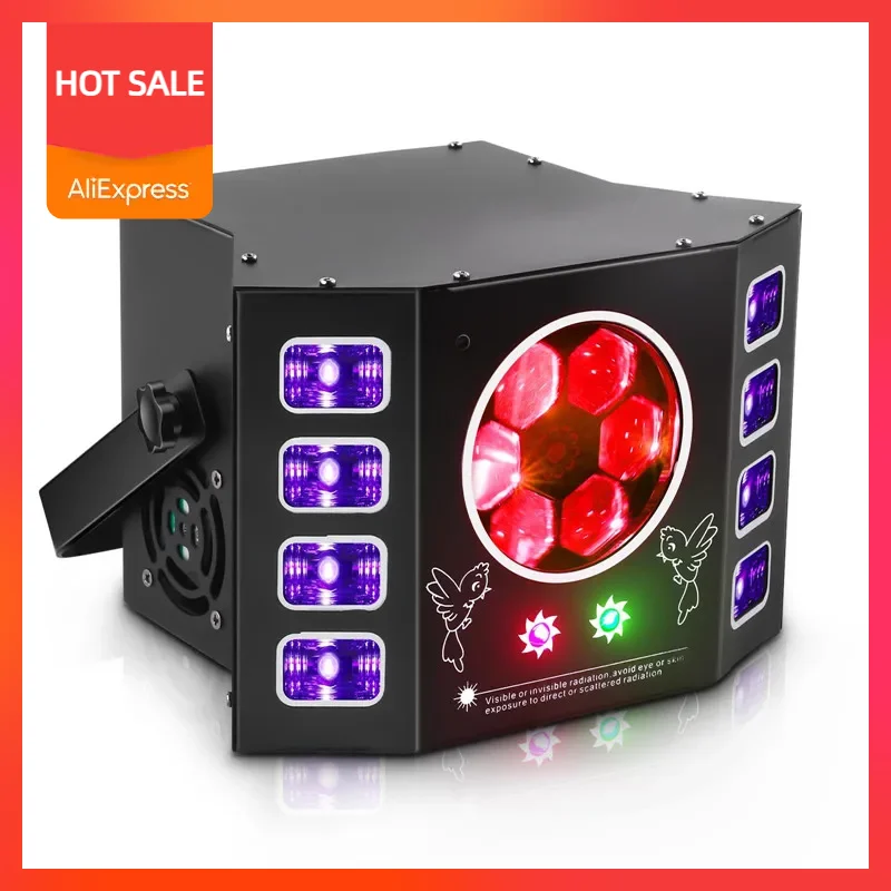 

Four in One Bee Eyes Purple Butterfly Light Laser Strobe Effect dmx Light party KTV Bounce Disco Atmosphere Light Event show