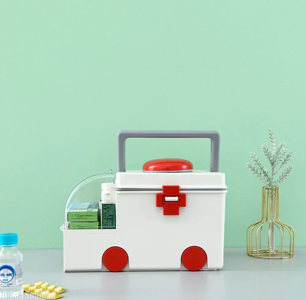

Portable Ambulance Medicine Box Large Capacity Household Medicine Medical Classification Sundries Storage Boxs