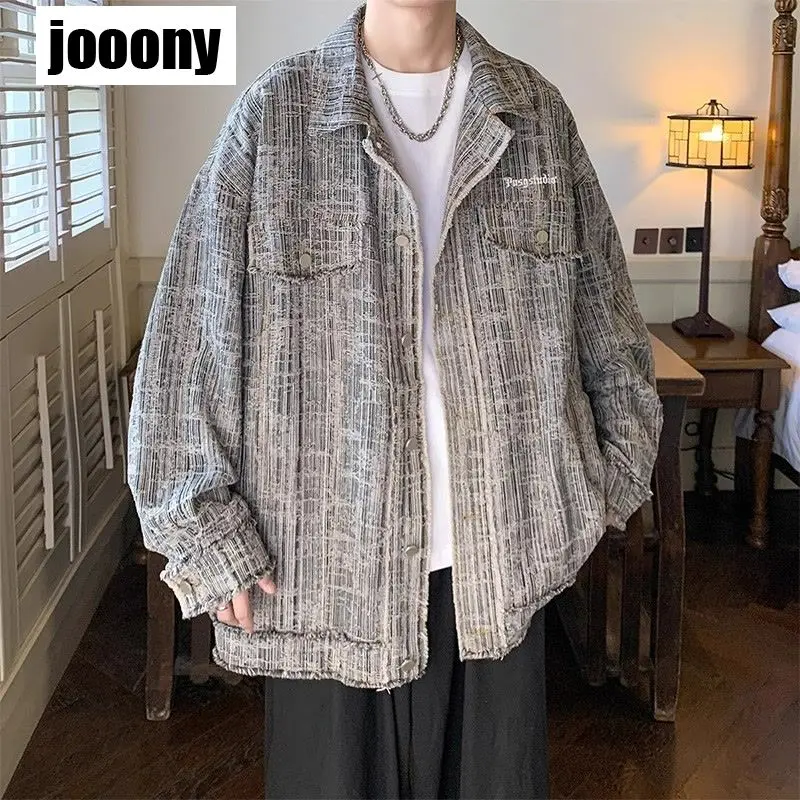 Jackets for Men Basic Daily Commuting Coats High Street Harajuku Cozy Spring Autumn Baggy Casual All-match Ins Chic Long Sleeve