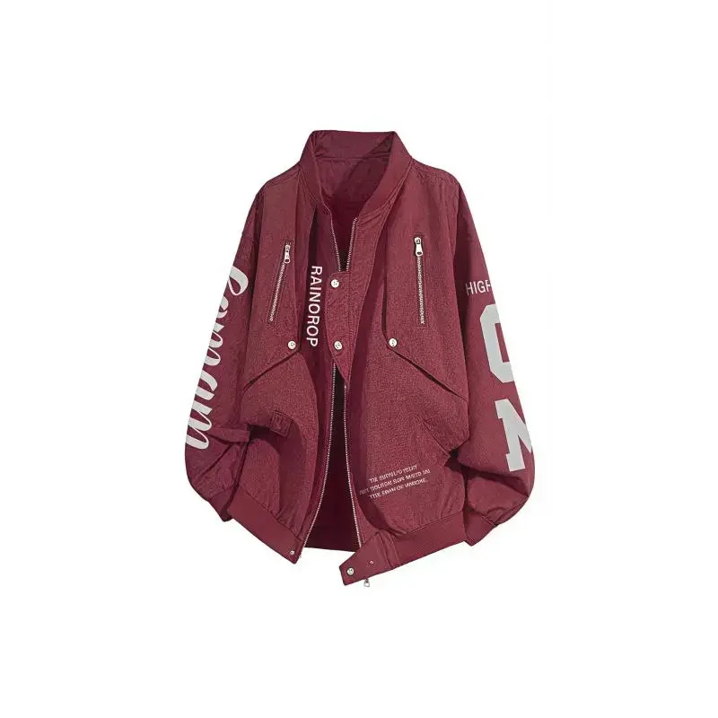 

Motorcycle Flight Suit Jacket 2025 Spring and Autumn New Men's and Women Baseball Suit Loose Couple Design Jacket top Commuting