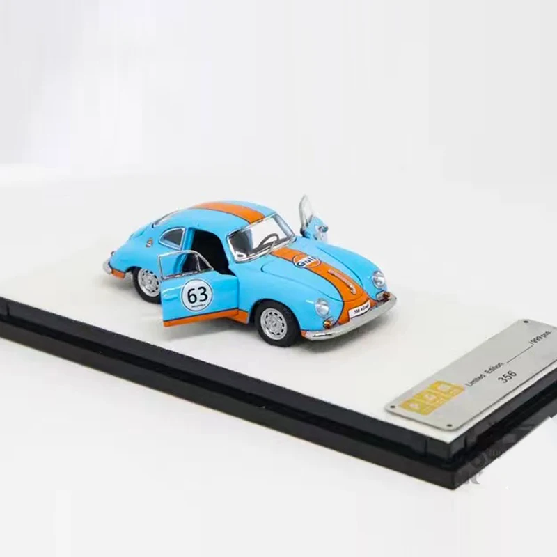 

PGM 1:64 Model Car 356 Alloy Open Doors Classical Vehicle Collection- Gulf Version Display Gifts