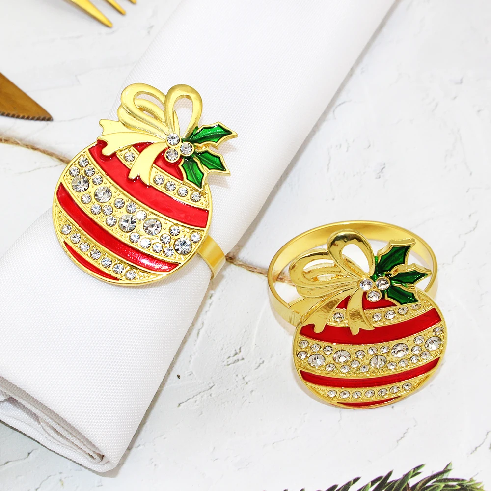 6 pçs anéis de guardanapo de natal cervos guardanapos decorações de mesa para casamento natal ação de graças festa de aniversário decoração