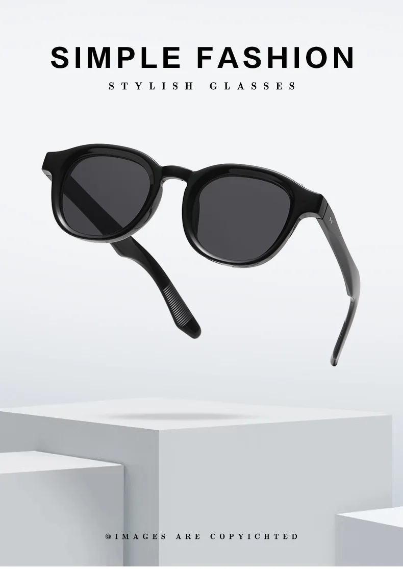 Trendy 2024 Round Sunglasses Women Ins Popular Trending Shades Small Eyewear Men Gradient Sun Glasses Female Male UV400