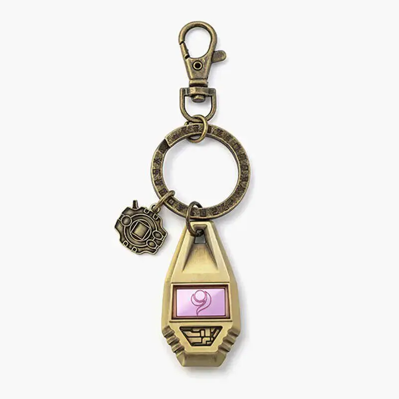 Anime Surroundings Digital Monster Dragon Courage Emblem Metal Keychain Pendant Great Adventure Student Hanging Ornament Gift