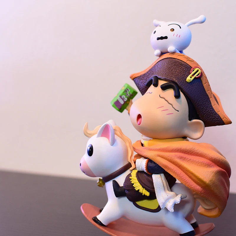 Bolígrafo de cera Shin-chan World Tour, figura de caballo balancín, caballo balancín estrellado de alta gama, material estable, caja ciega de elección segura