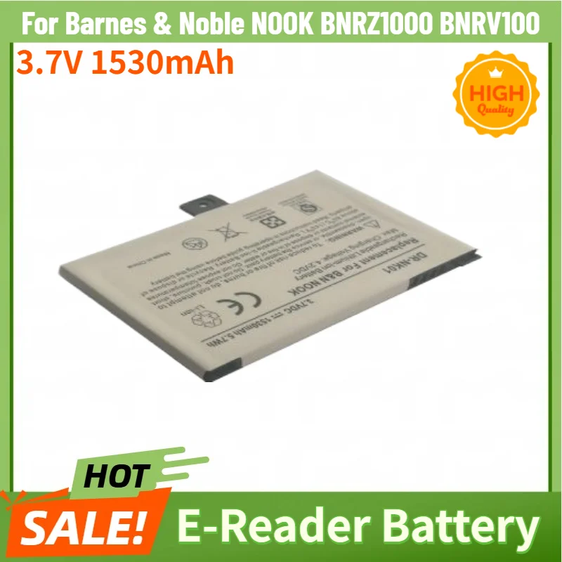 3.7V 1530mAh Li-Po Replacement Battery for Barnes & Noble NOOK BNRZ1000 BNRV100 E-Reader