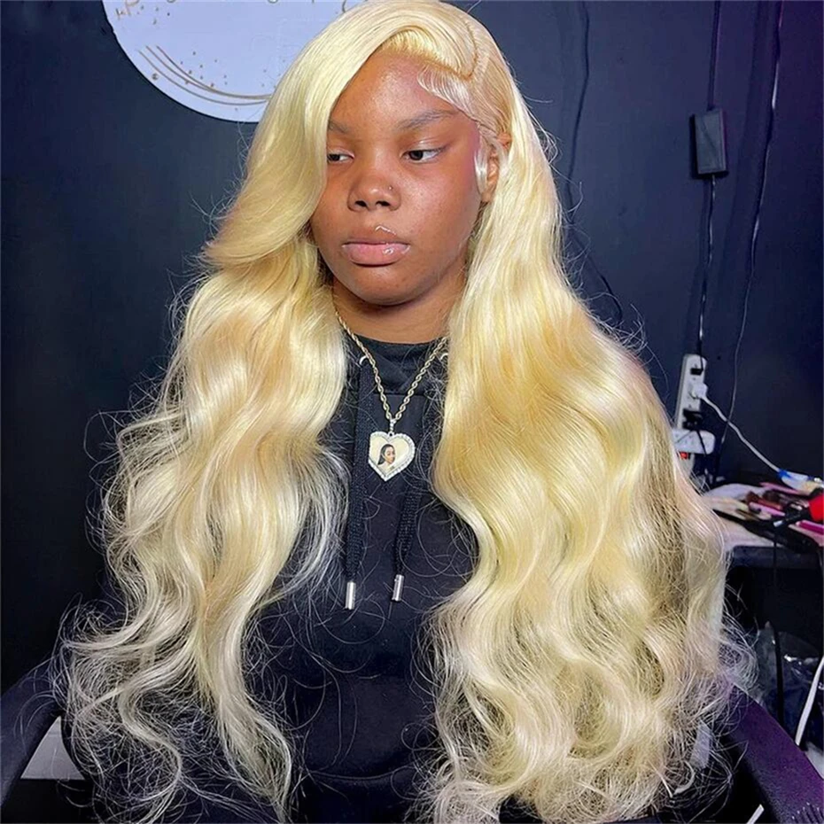 

613 Blonde HD Transparent 13x4 13x6 Body Wave Lace Front Wig Preplucked Brazilian 360 Lace Frontal Wig Human Hair Wigs For Women