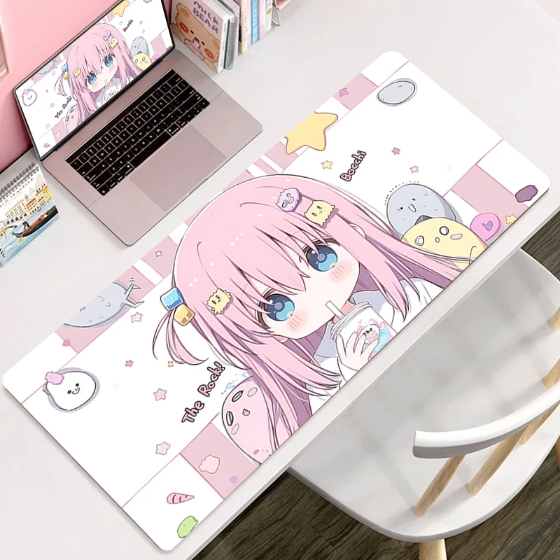 Kawaii Tafelmat Hete Anime Bocchi De Rots! Muismat Xxl Tapijt Schattige Computerpads Toetsenbord Decor Schattige Kantoorkast Muismat