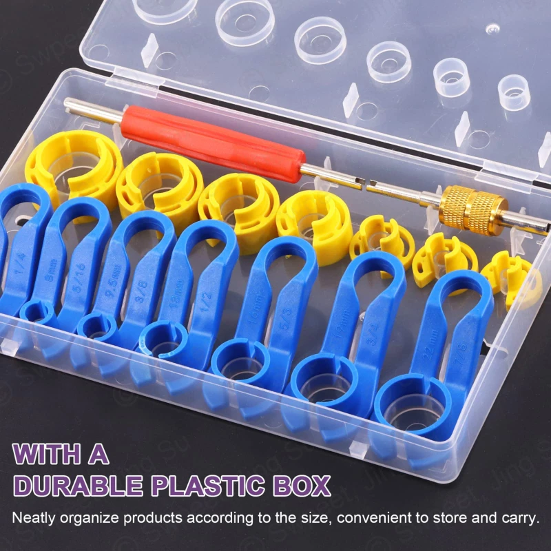 7/16pc Remove Fuel Line Replacement Tool Auto Fuel Line Angled Disconnect Set Tool Air-conditioning Oil Pipe Quick Removal Tool