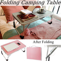 Foldable Laptop Table,Breakfast Serving Bed Tray,Portable Picnic Table,Ultra Lightweight Foldable Table with Inner Storage Space
