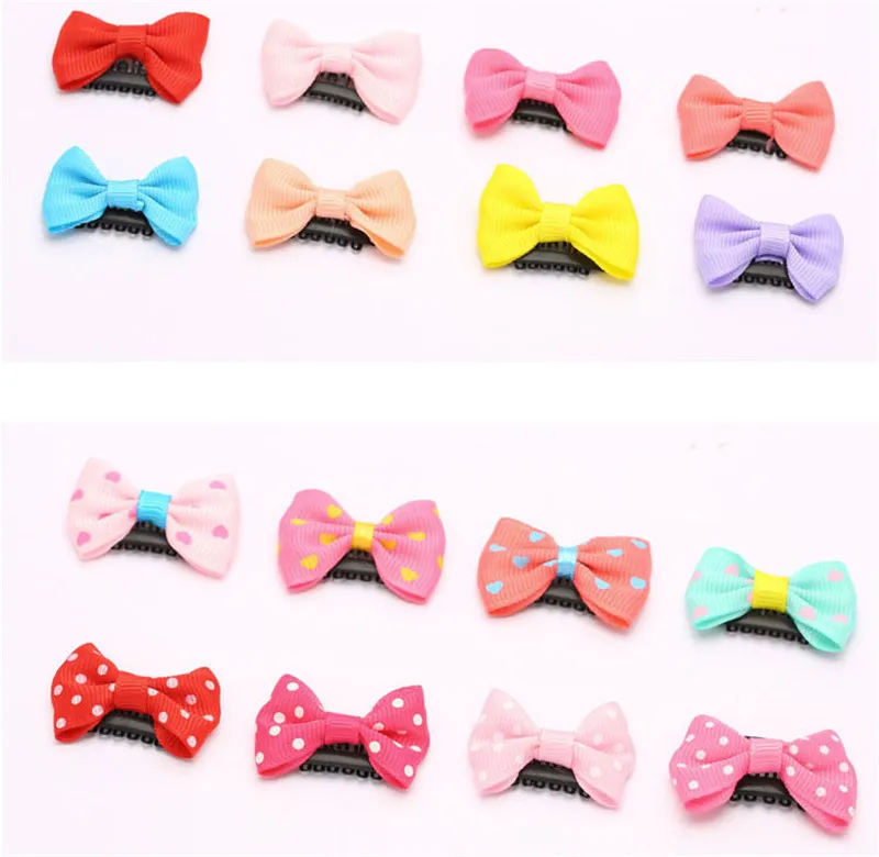 10 Pçs/pacote recém-nascido Bebê Meninas Escasso cabelo Lovely BB Clips Bowknot Hairpin Kid Acessórios para o Cabelo Crianças mini...