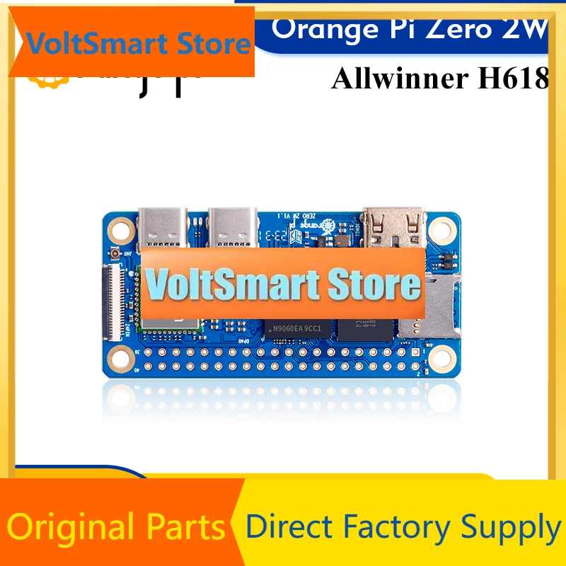 VoltSOrange Pi Zero 2W 4GB + Expansion Board Development Board Allwinner H618 Orange Pi Zero 2 W WiFi-BT Zero2W Single Board Com