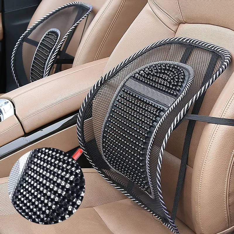 Mesh Car Cushion Chair Back Support Massage Truck Office Cushion Car Seat Pollow Car Interior Supplies Relief Lumbar Backrest