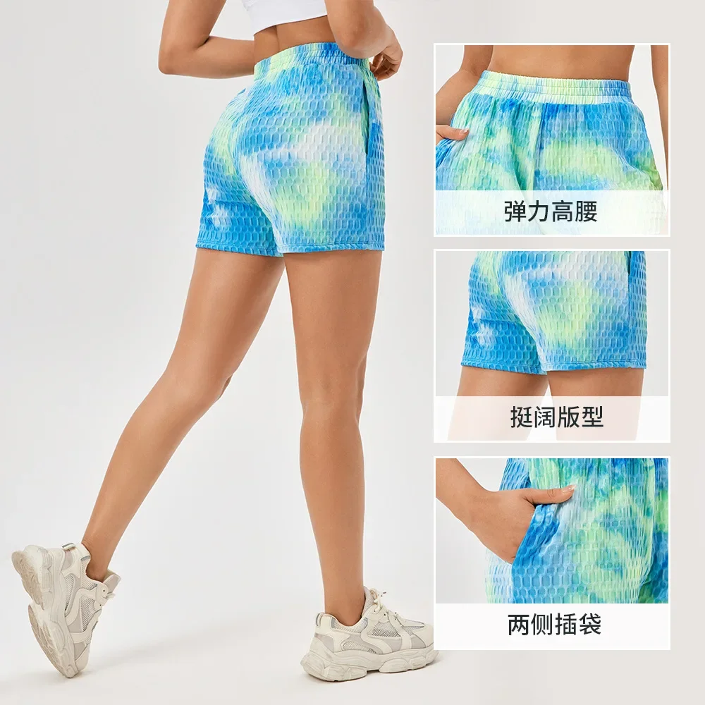 Summer 2025 New Men Beach Print Shorts Surfing Swimwear Fitness Workout Trunks Male Sportswear With Pockets Pants