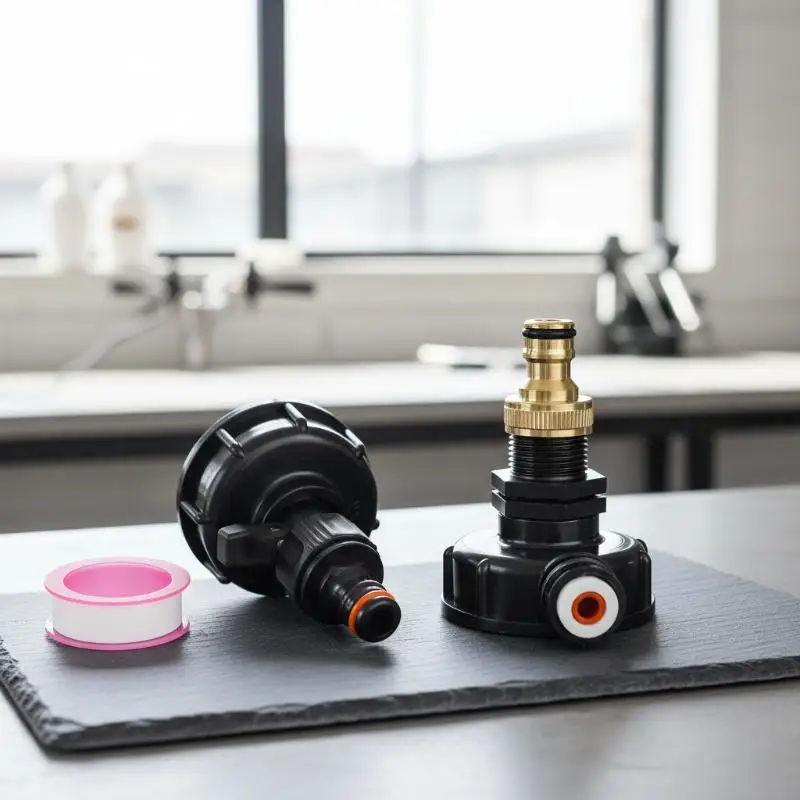 IBC Tank Water Valve Adapter 1 Set 1 2 Inch 3 4 Inch Hose Connector for 60mm Coarse Thread Fitting for Outdoor Use