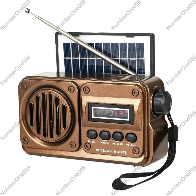 New Solar-powered Bluetooth Speaker with Card Slot, High-fidelity Audio, and Radio Function