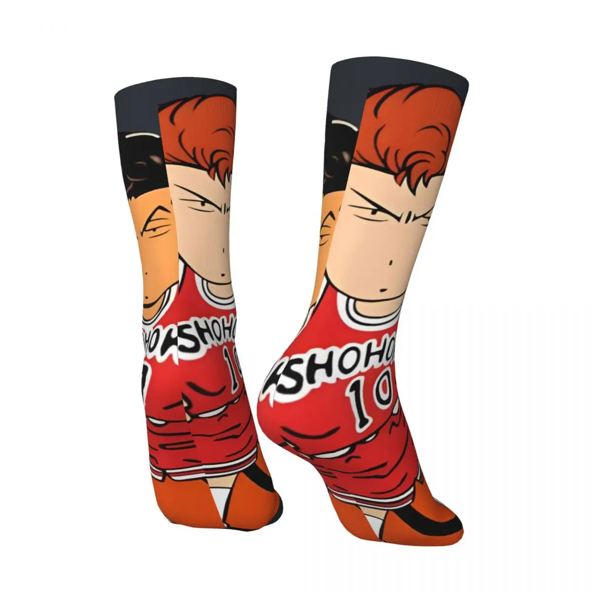 Hip Hop Retro Cool Crazy Men's compression Socks Unisex S-SLAM DUNK Street Style Pattern Printed Funny Happy Crew Sock Boys Gift