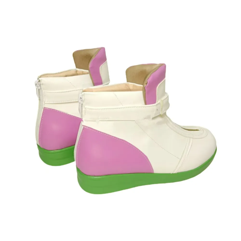 Unisex White Purple Anime Cosplay Shoes For Adults Children Carnival Halloween Masquerade Boots Customized