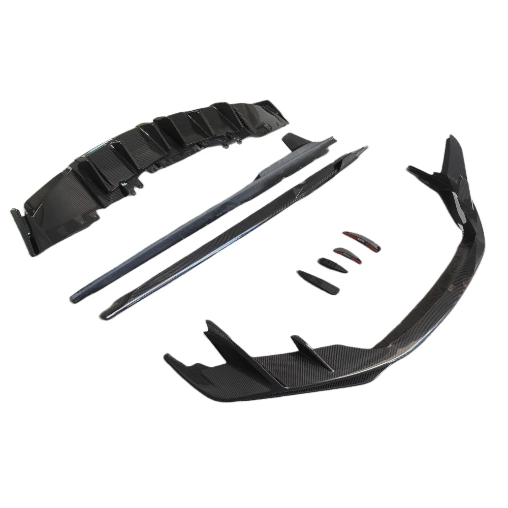 carbon fiber front lip side skirt rear diffuser front bumper splitter body kit for the new Audi R8 CAP style