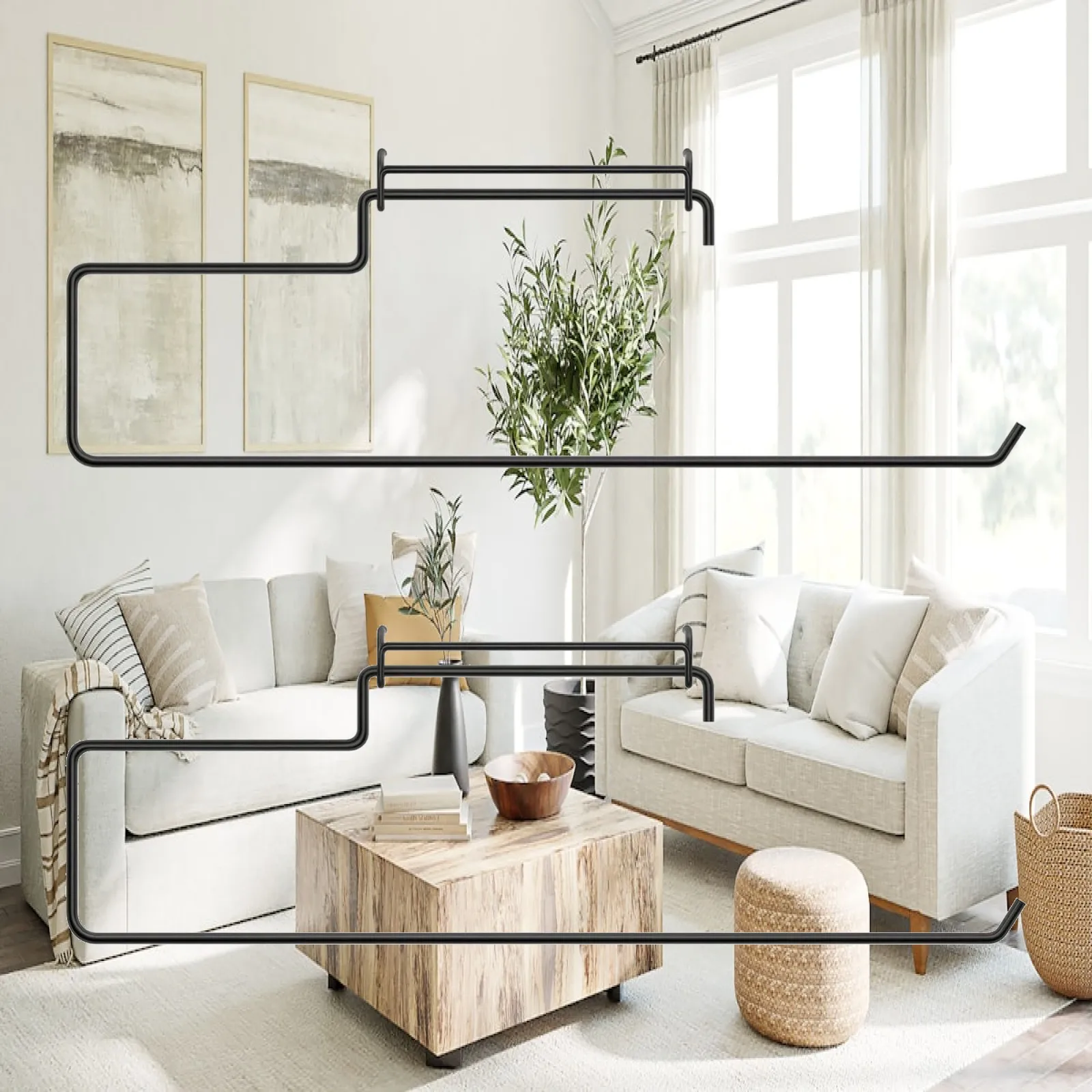 2 Pieces Pegboard Paper Towel Holder Heavy Duty Paper Towel Roll Holder Pegboard Hook with Upturned End Space-Saving