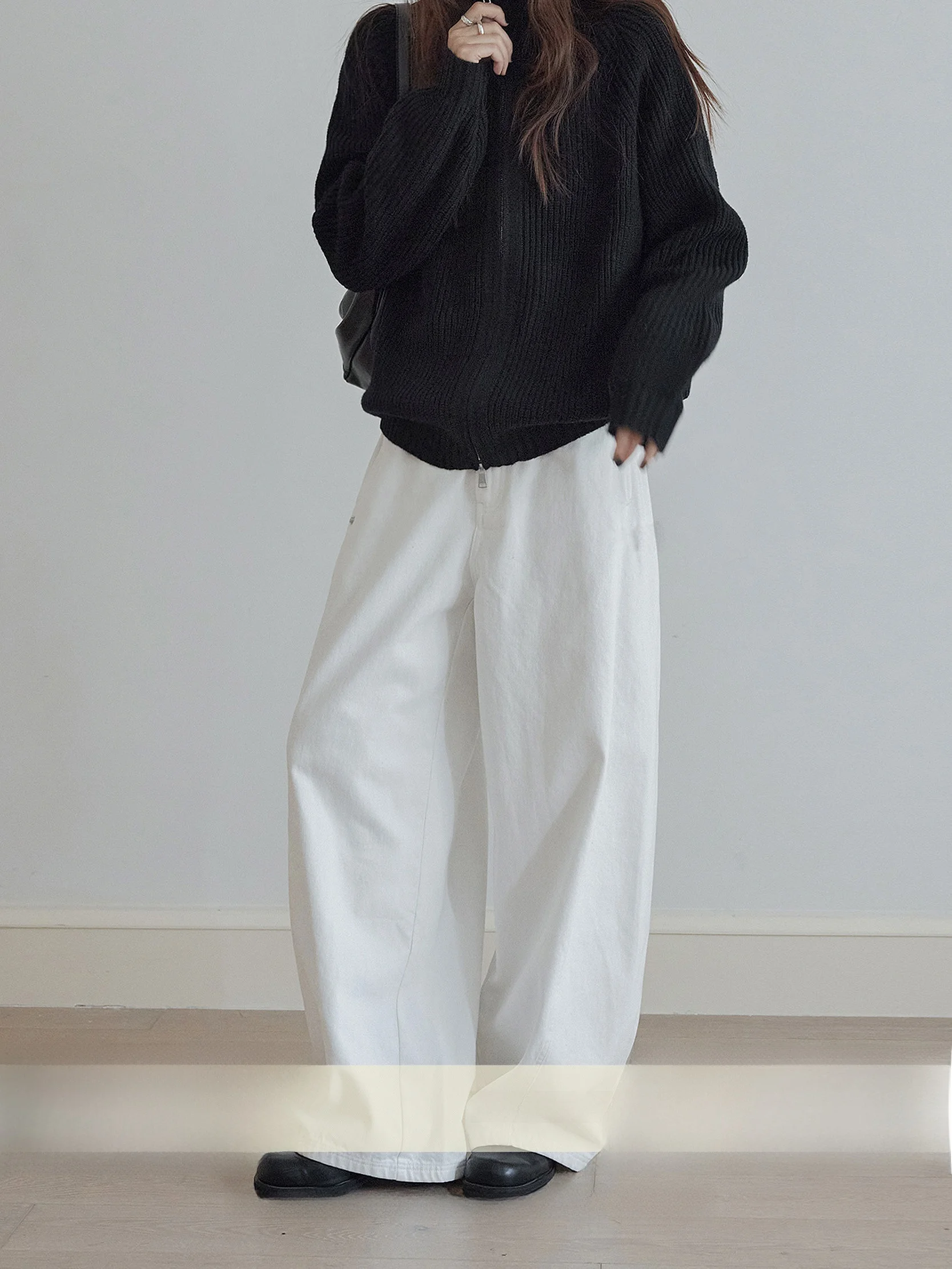 

Женские хлопковые брюки VNOOK с широкими штанинами, свободные, повседневные, длинные, осенне-зимние, новые, для работы и отдыха