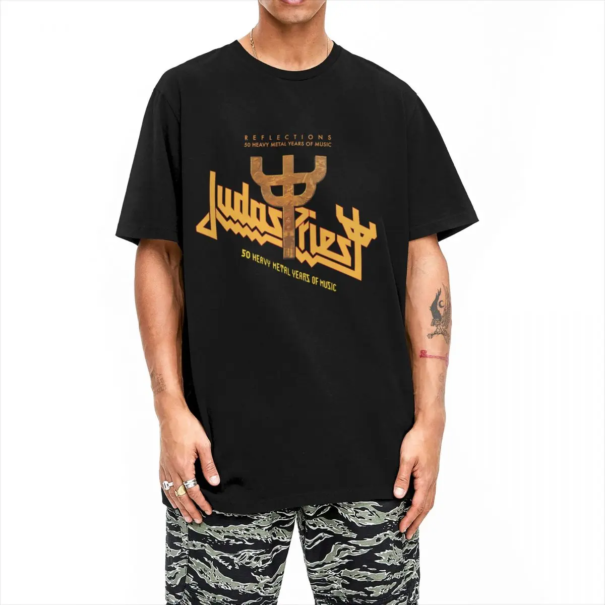 Judas Priest T Shirt Summer music bands Vintage T-Shirts Cotton Trendy Cool Tshirt For Men's Short Sleeves Casual Tops