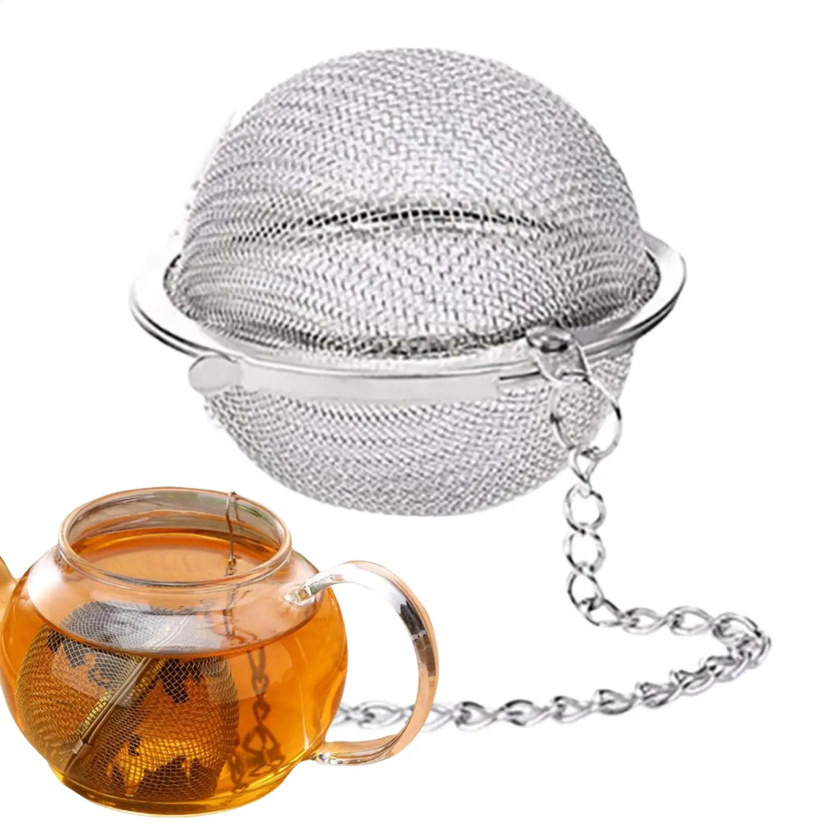 Bola coladora de té, bola de filtro de acero inoxidable, tamiz de té de malla fina para café Matcha, hornear, cocinar, viajes, trabajo, cocina, cóctel